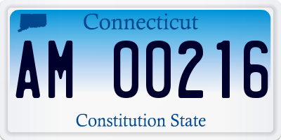 CT license plate AM00216