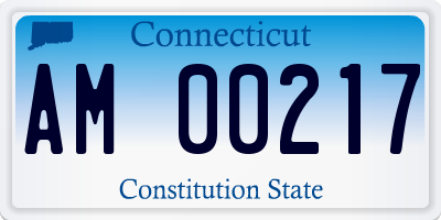 CT license plate AM00217