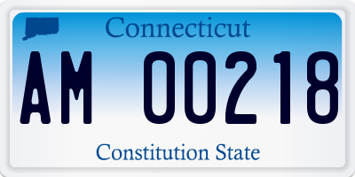 CT license plate AM00218