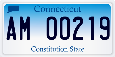 CT license plate AM00219
