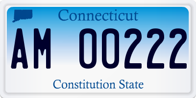 CT license plate AM00222