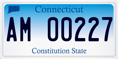 CT license plate AM00227