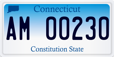CT license plate AM00230