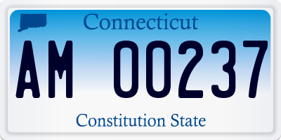 CT license plate AM00237