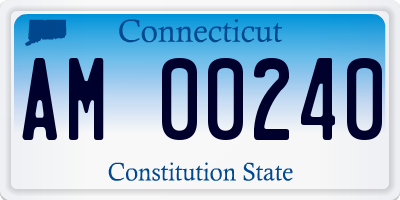 CT license plate AM00240