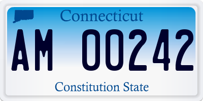 CT license plate AM00242