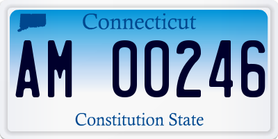 CT license plate AM00246