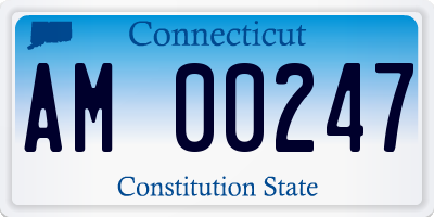 CT license plate AM00247