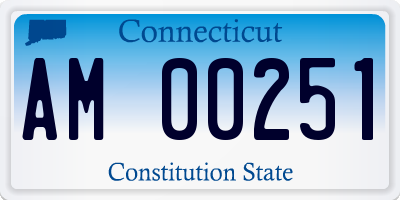 CT license plate AM00251