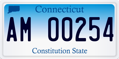 CT license plate AM00254