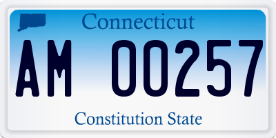 CT license plate AM00257