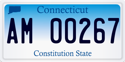 CT license plate AM00267