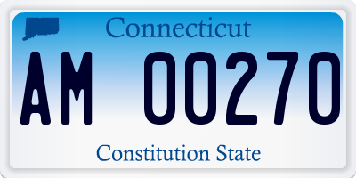 CT license plate AM00270
