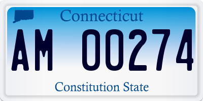 CT license plate AM00274