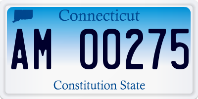 CT license plate AM00275