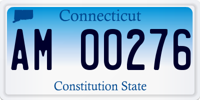 CT license plate AM00276