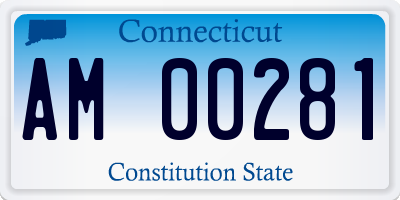 CT license plate AM00281
