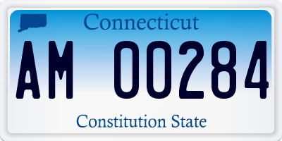 CT license plate AM00284