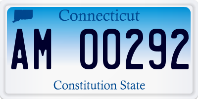 CT license plate AM00292
