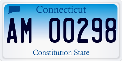 CT license plate AM00298
