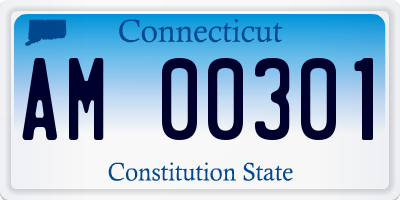 CT license plate AM00301