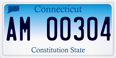 CT license plate AM00304
