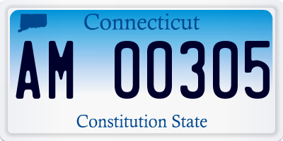 CT license plate AM00305