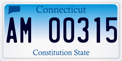 CT license plate AM00315