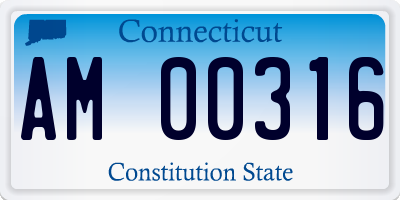 CT license plate AM00316