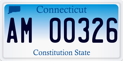 CT license plate AM00326