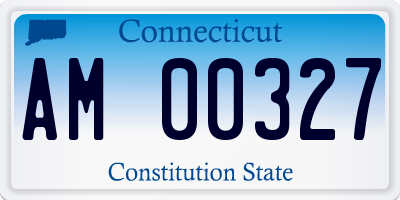 CT license plate AM00327