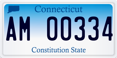 CT license plate AM00334