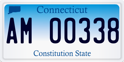 CT license plate AM00338