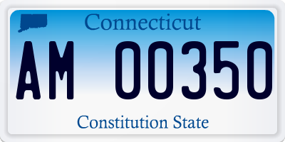 CT license plate AM00350