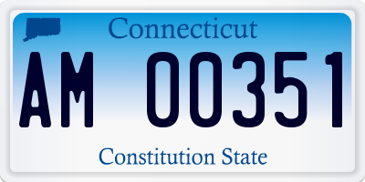 CT license plate AM00351