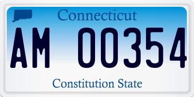 CT license plate AM00354