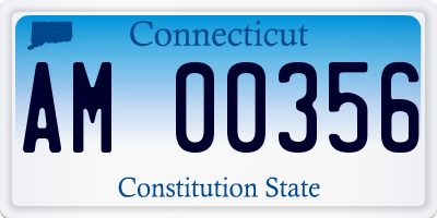 CT license plate AM00356
