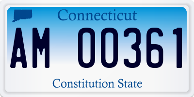 CT license plate AM00361