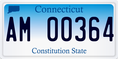 CT license plate AM00364