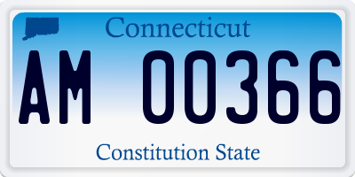CT license plate AM00366