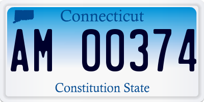 CT license plate AM00374