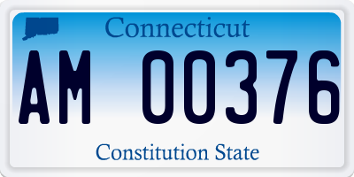 CT license plate AM00376