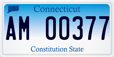 CT license plate AM00377