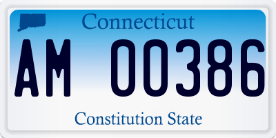 CT license plate AM00386