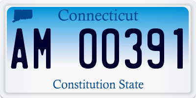 CT license plate AM00391