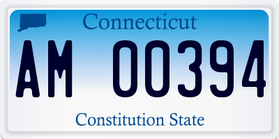 CT license plate AM00394