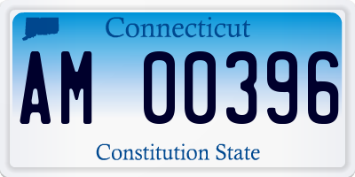 CT license plate AM00396