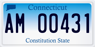 CT license plate AM00431