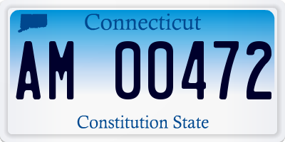 CT license plate AM00472