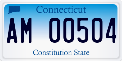 CT license plate AM00504